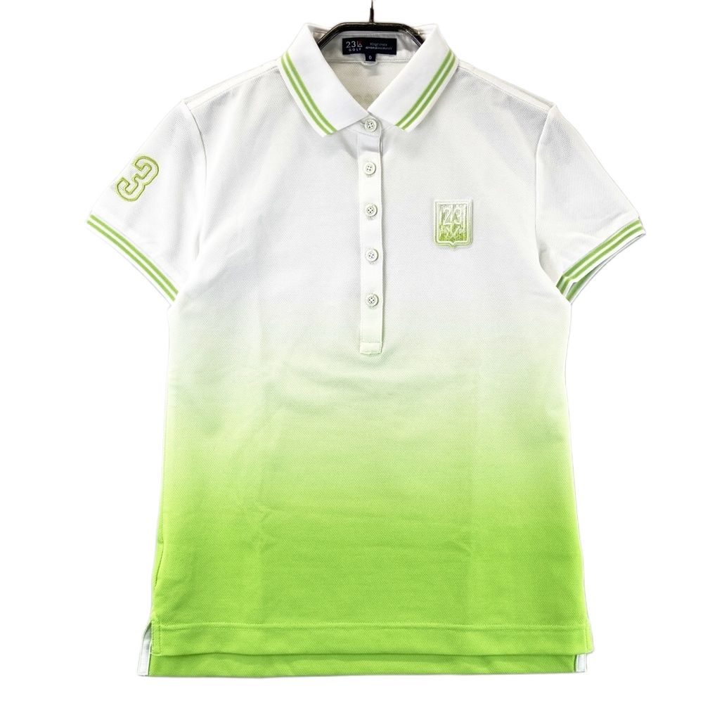 サイズ：0 23区GOLF ニジュウサンクゴルフ  半袖ポロシャツ グラデーション グリーン系 [240101569818] ゴルフウェア レディース ストスト