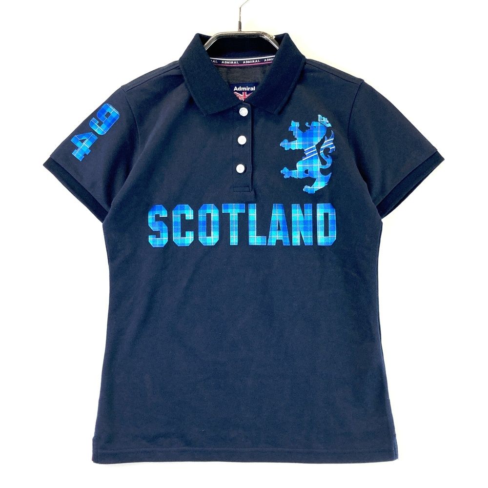 サイズ：S ADMIRAL アドミラル 半袖ポロシャツ ネイビー系