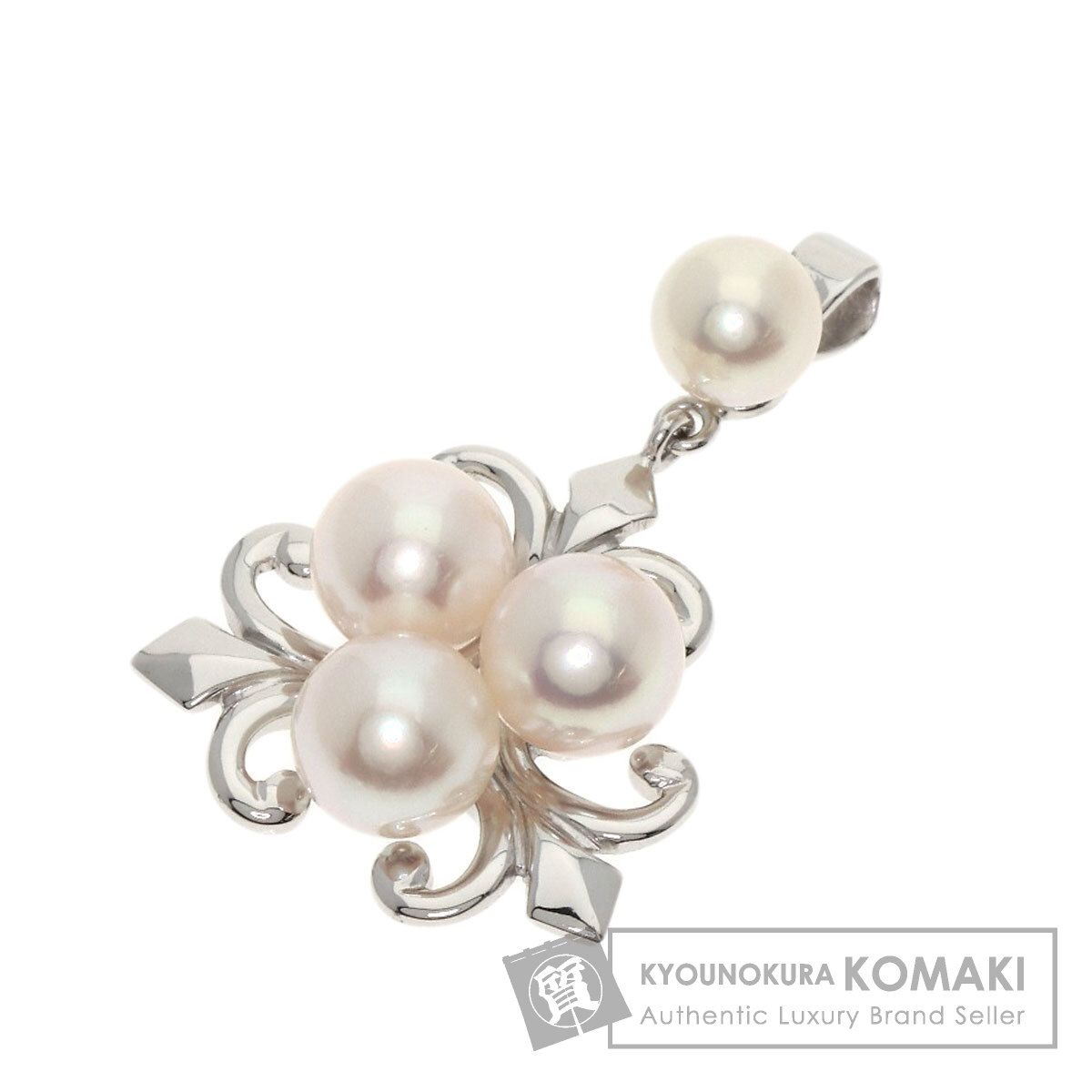 MIKIMOTO ミキモト パール 真珠 ペンダントトップ K14WG レディース