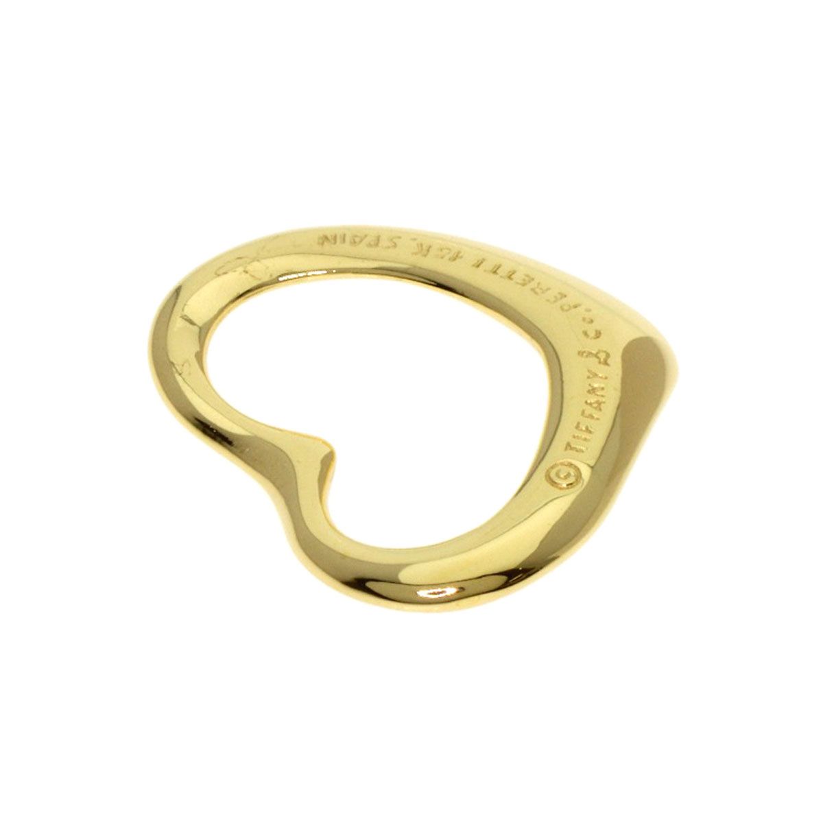 美品　ティファニー　オープンハートトップ　k18ＷＧ TIFFANY&Co. ティファニー オープンハート ペンダントトップ K18YG