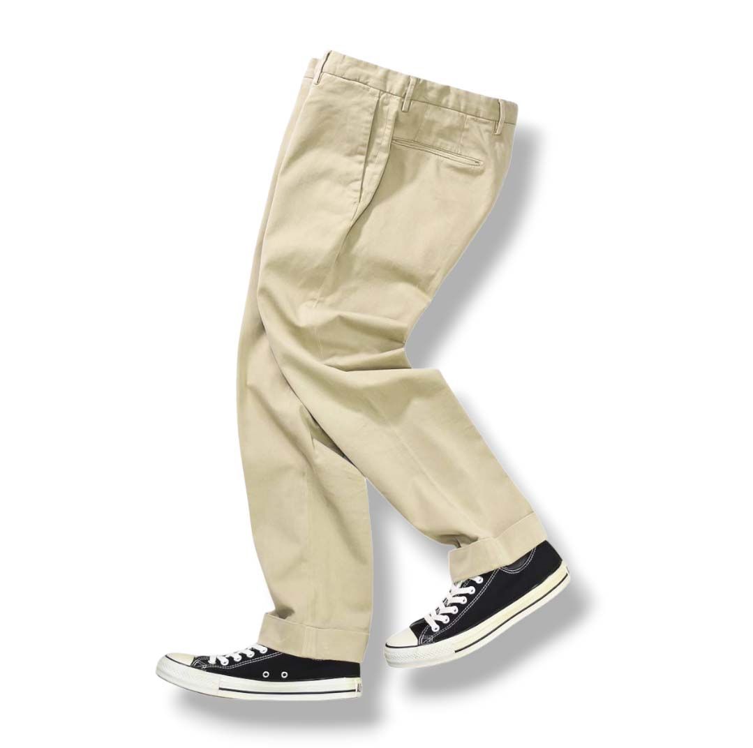 ルーマニア製 インコテックス INCOTEX スリム フィット SLIM FIT pattern 30 ハイコンフォート HIGH COMFORT ストレッチ コットン チノ パンツ チノパン ノータック ダブルステッチ 46 ベージュ メンズ