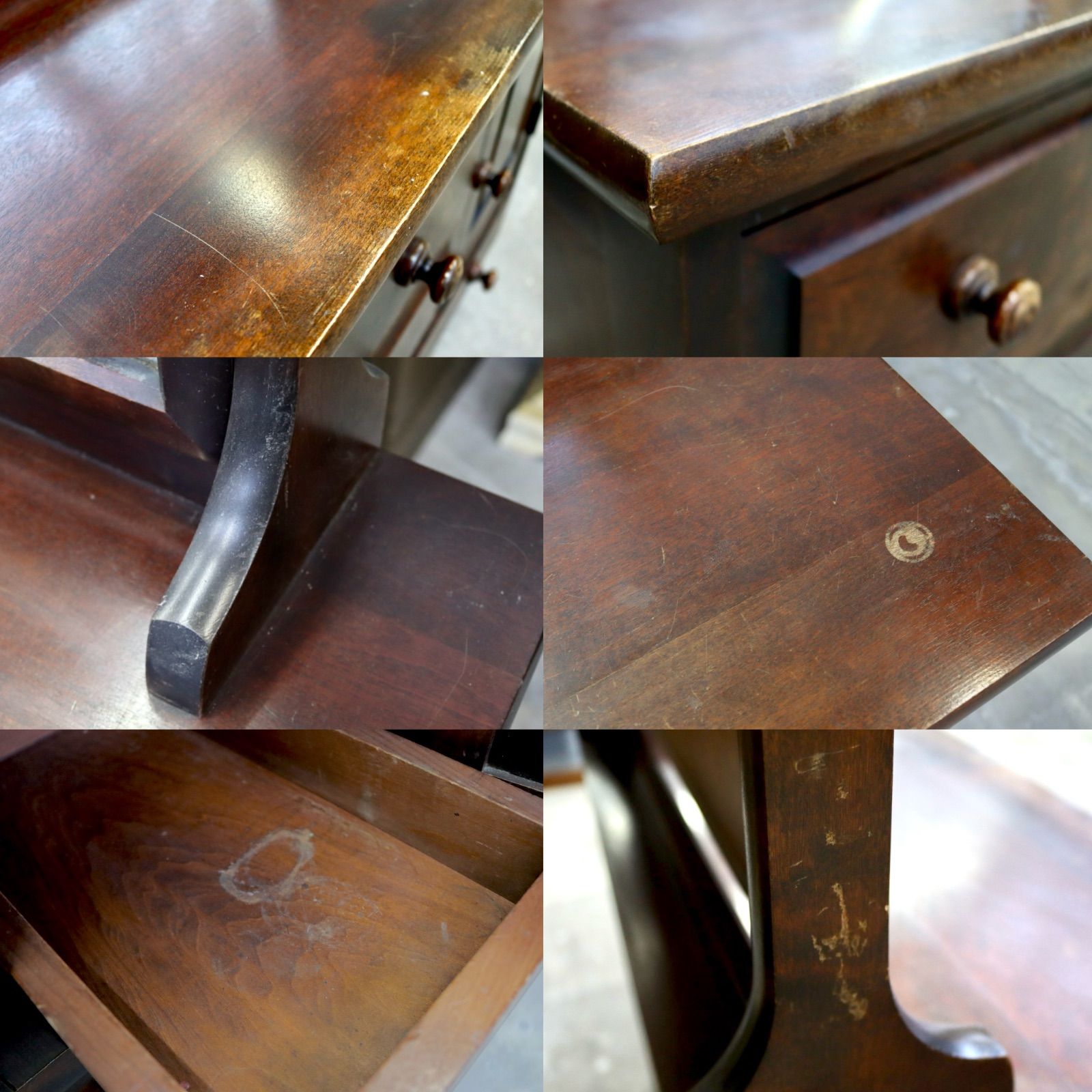 GMIH279○北海民芸家具 鏡台 化粧台 ドレッサー チェスト 整理箪笥 樺