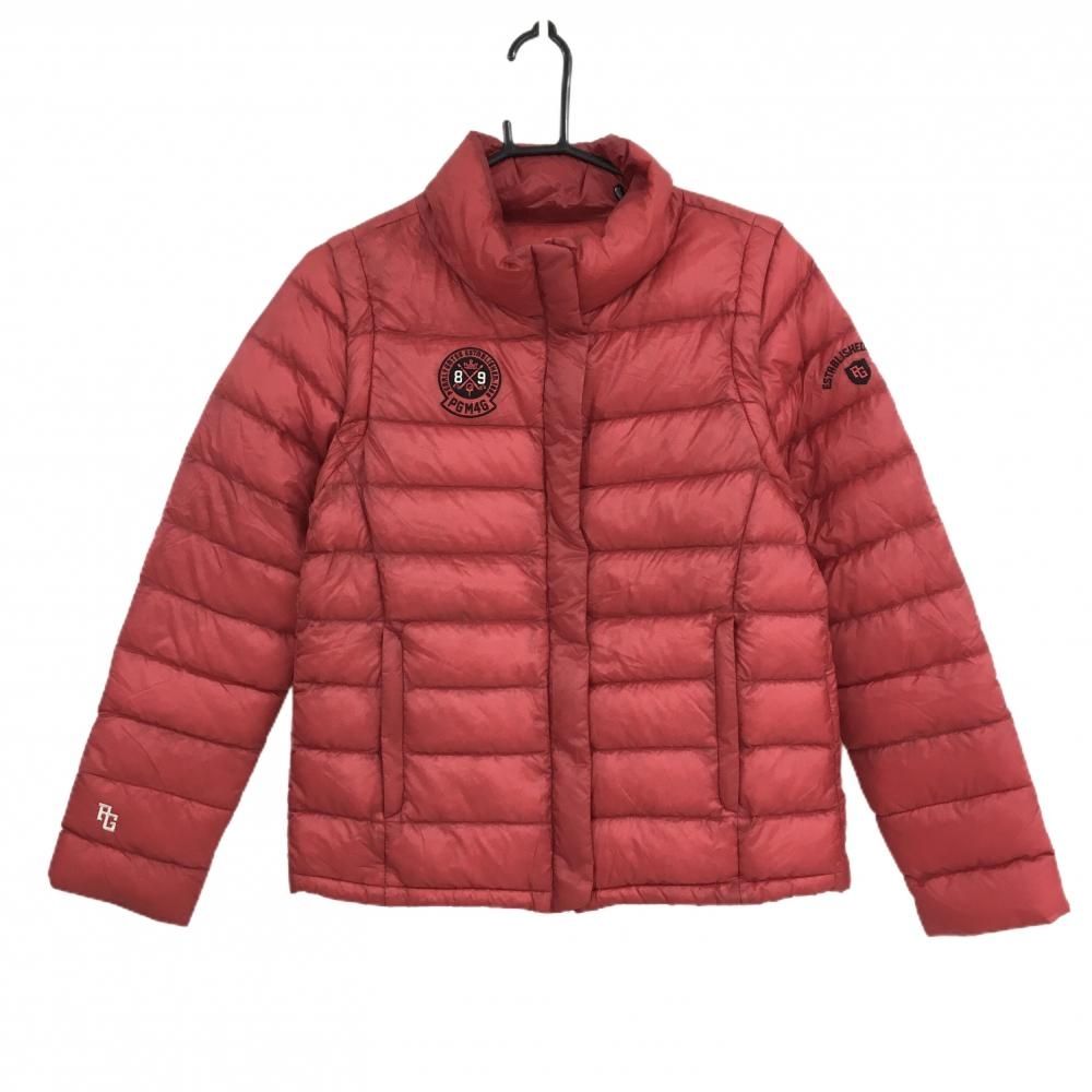 パーリーゲイツ 2WAYダウンジャケット レッド バックロゴ 袖着脱可