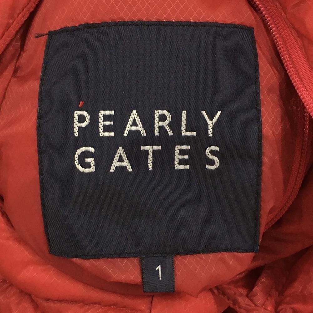 パーリーゲイツ 2WAYダウンジャケット レッド バックロゴ 袖着脱可