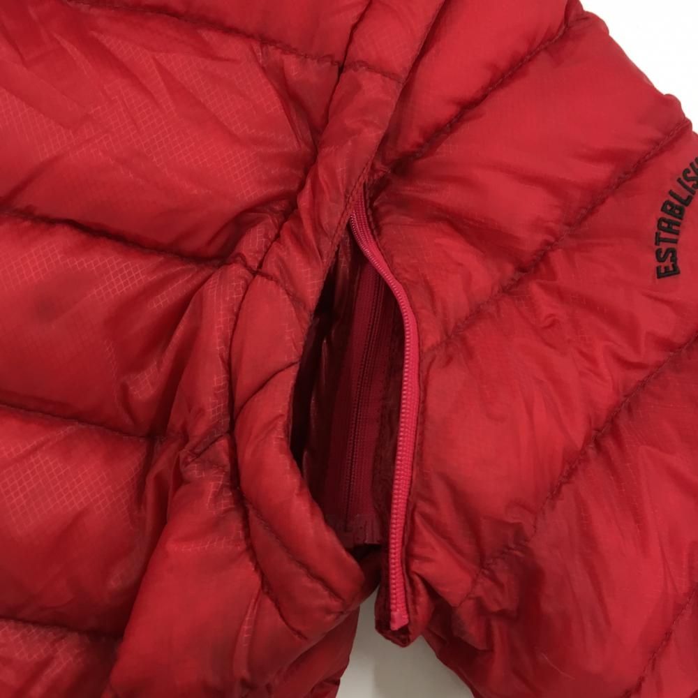 パーリーゲイツ 2WAYダウンジャケット レッド バックロゴ 袖着脱可