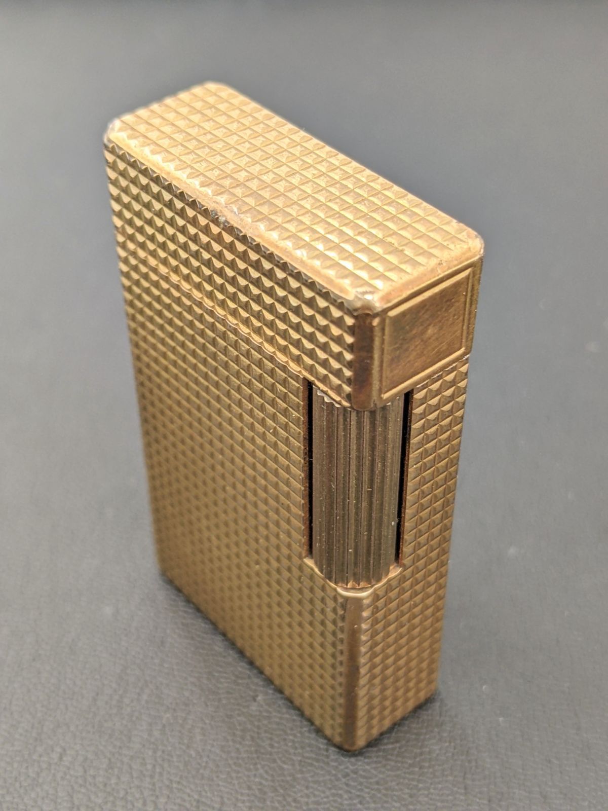 ガス無し 火花OK 着火未 S T Dupont デュポン ガスライター ゴールド 格子柄 Y 8 FZ 90 扱い 1 0