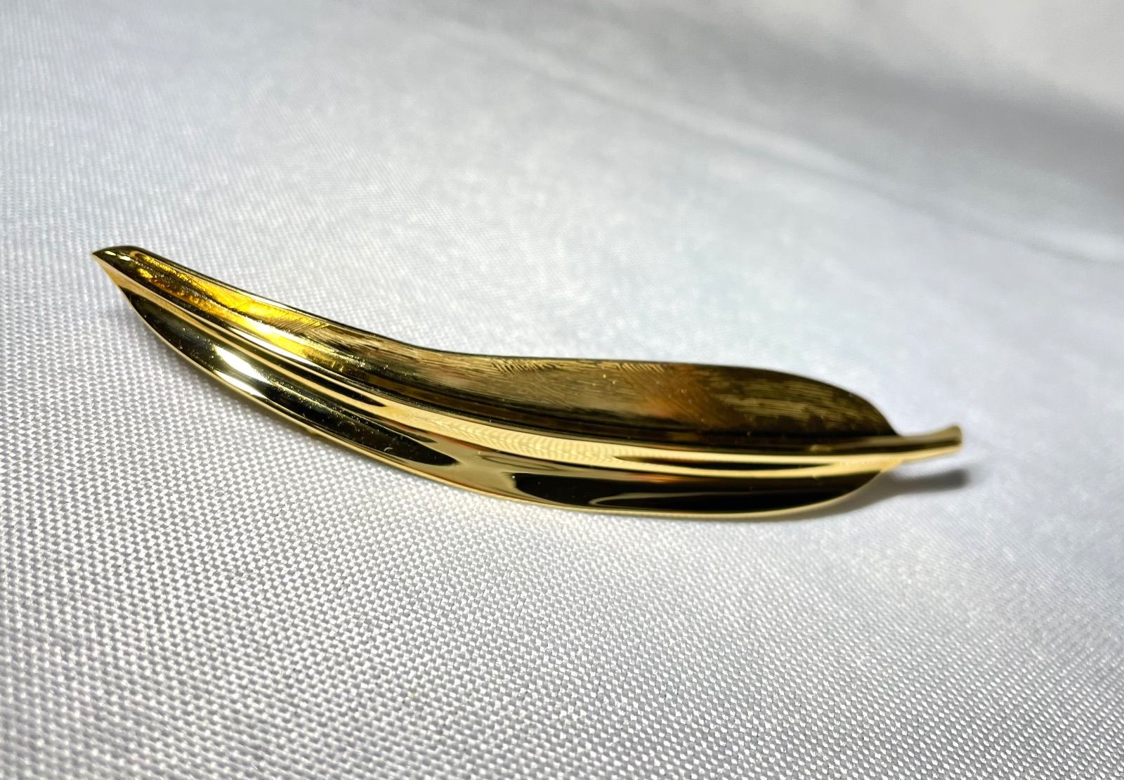 Christian Dior クリスチャンディオール フェザーデザイン ラージサイズ アンティークブローチ ゴールド ヴィンテージ 男女兼用