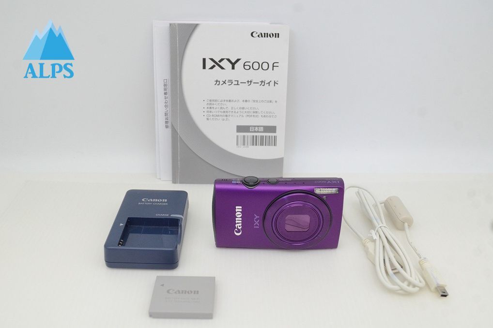 美品 Canon キヤノン IXY 600F コンパクトデジタルカメラ パープル