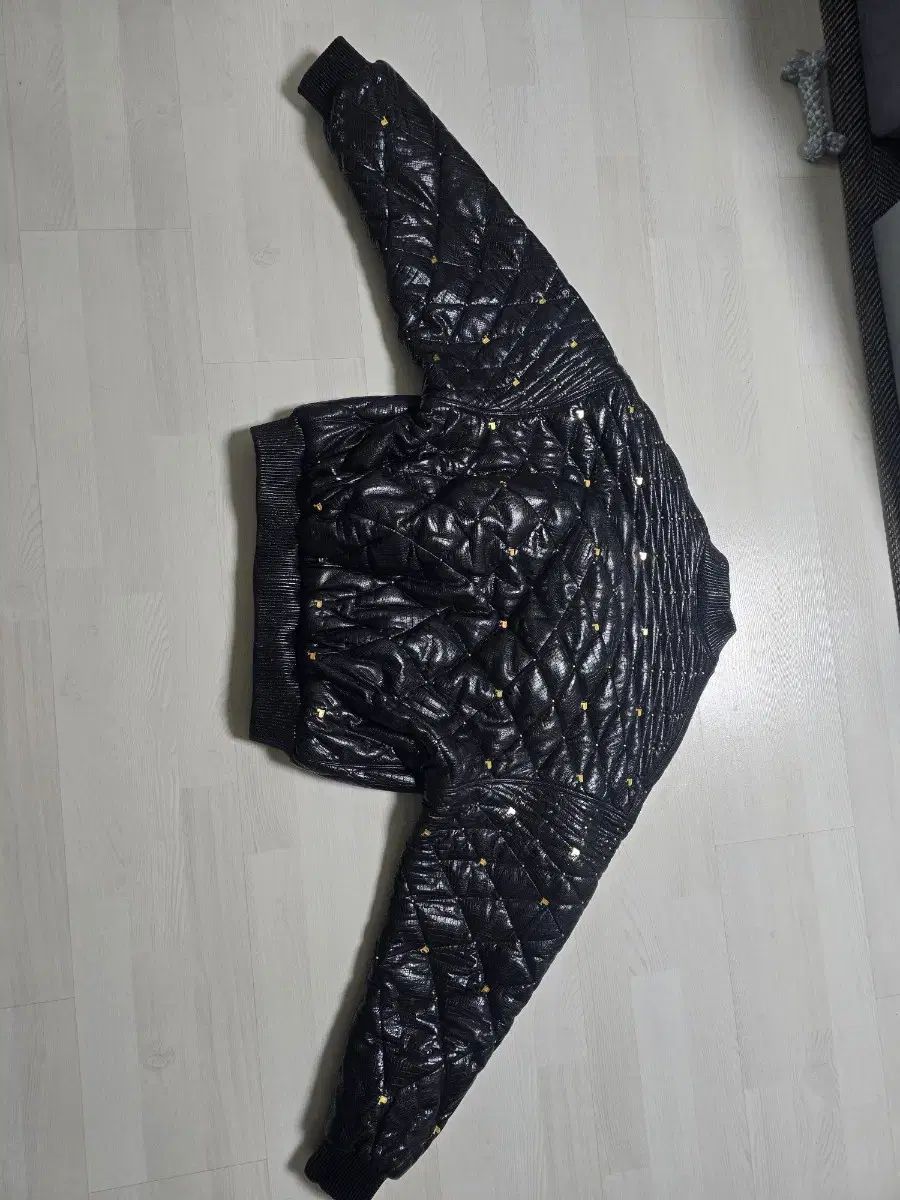 90 s 펠레펠레キルティング ブラック ma 1 ブルゾン ジャケット ゴールド スタッズ