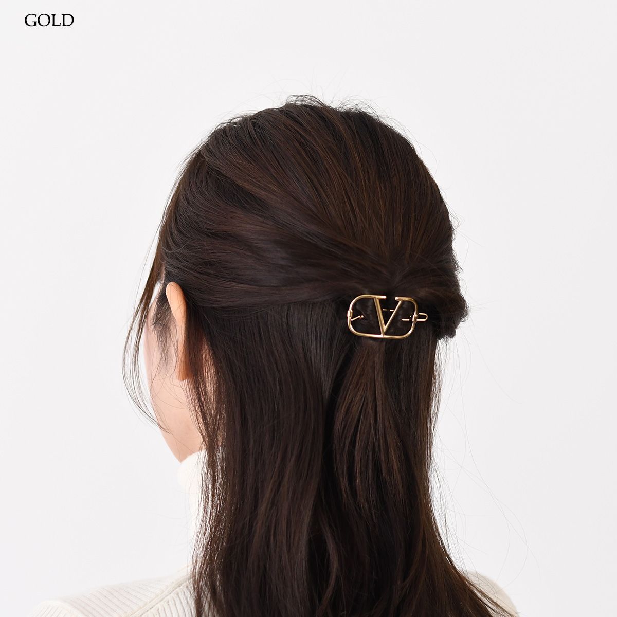 VALENTINO ヴァレンティノ ヘアアクセサリー ヘアアクセ Vロゴメタル