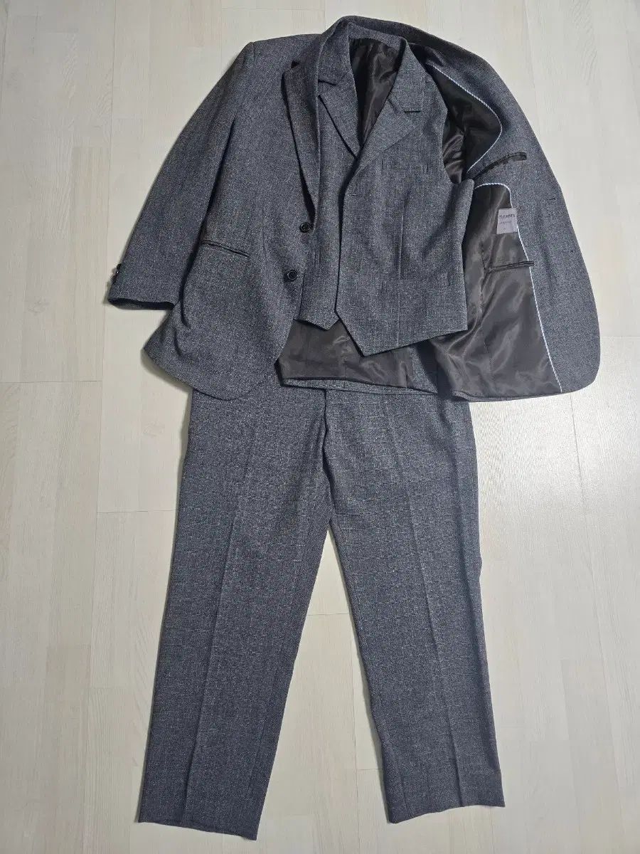 グレー メンズ スーツ セット スリーピース