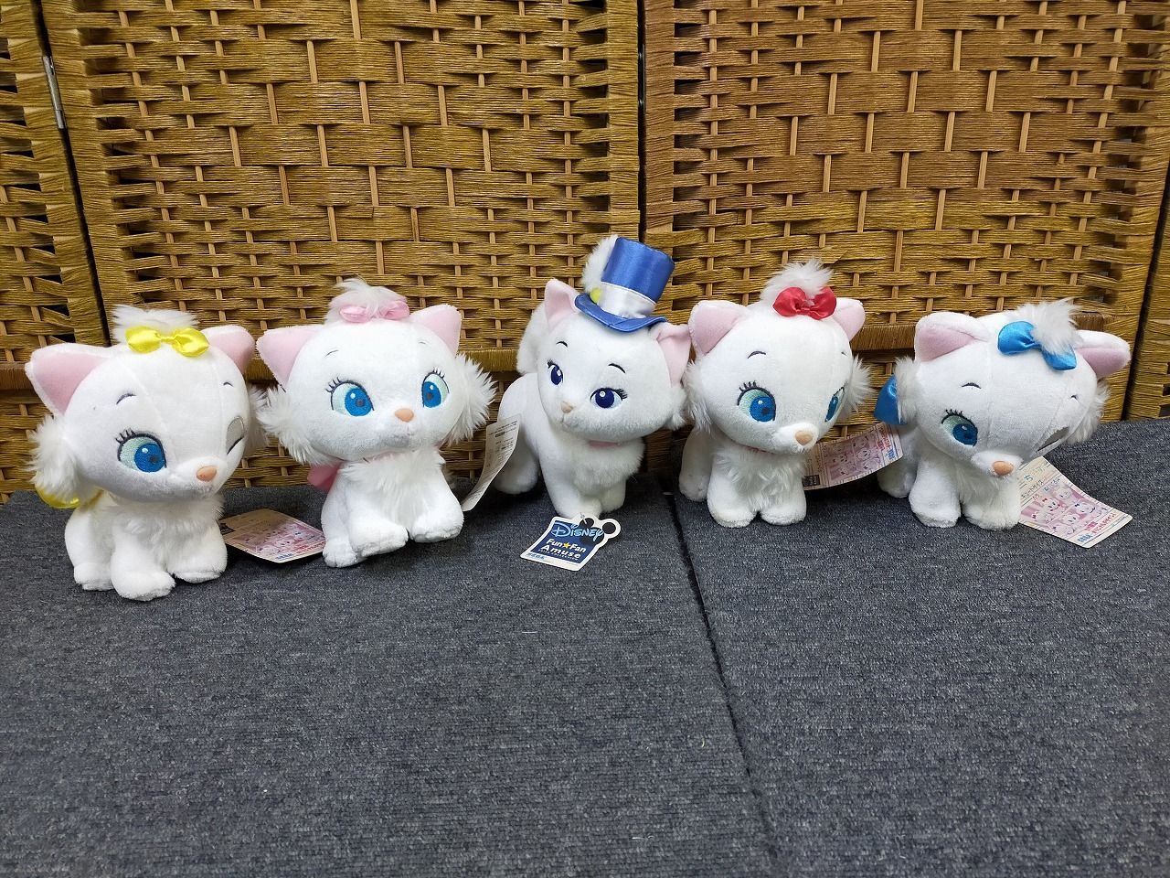 タグ付き】SEGA限定 マリー ぬいぐるみ 5種セット ディズニー おしゃれ