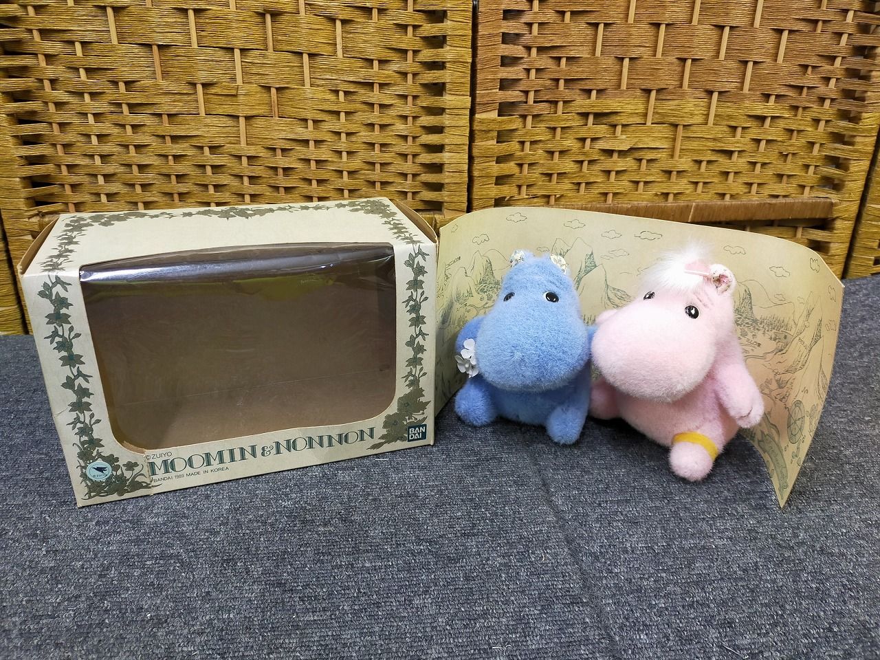 昭和レトロ／箱あり】1989年 バンダイ ムーミン＆ノンノン ギフト