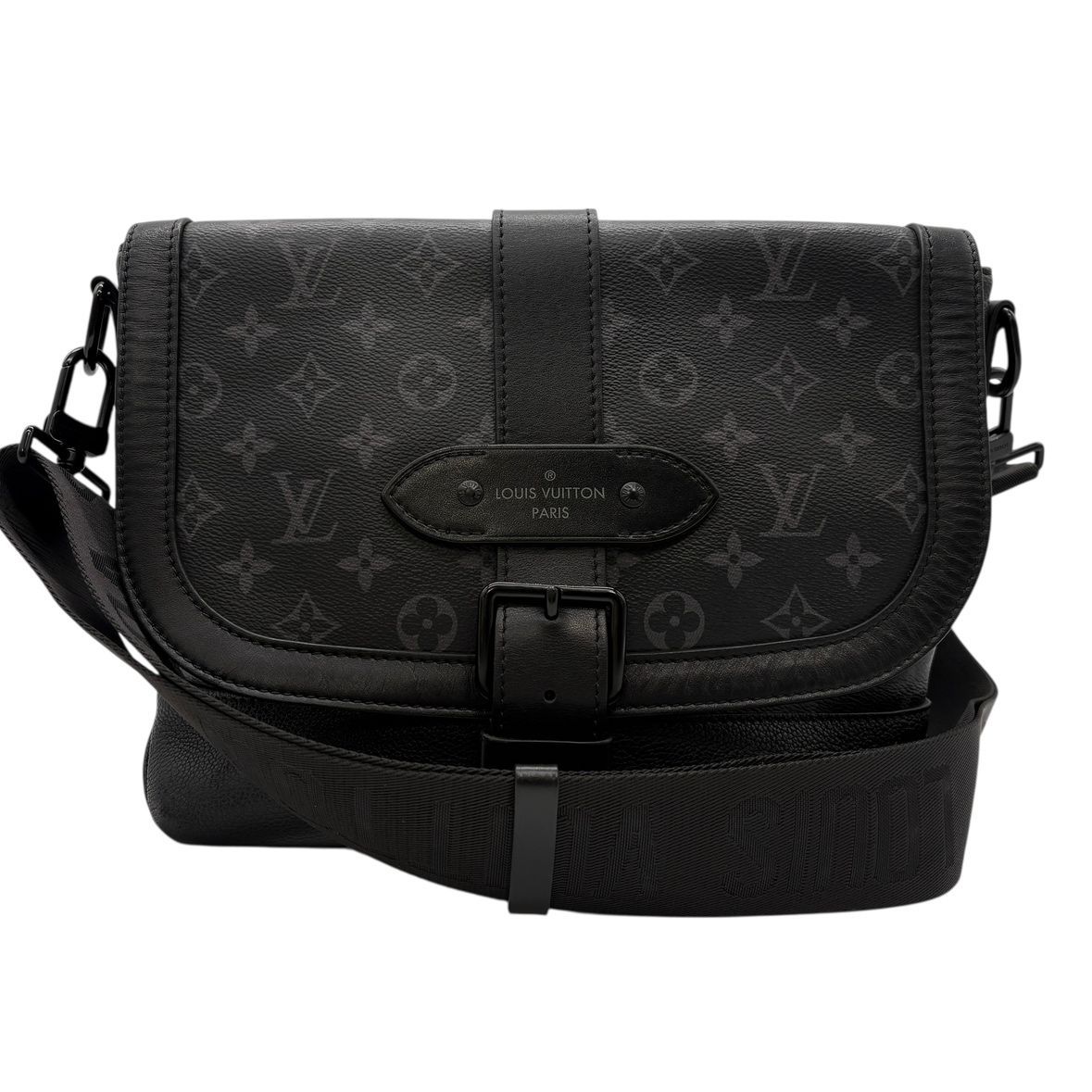 3596 ルイヴィトン ショルダーバッグ ソミュール メッセンジャー M 45911 モノグラム エクリプス LOUIS VUITTON