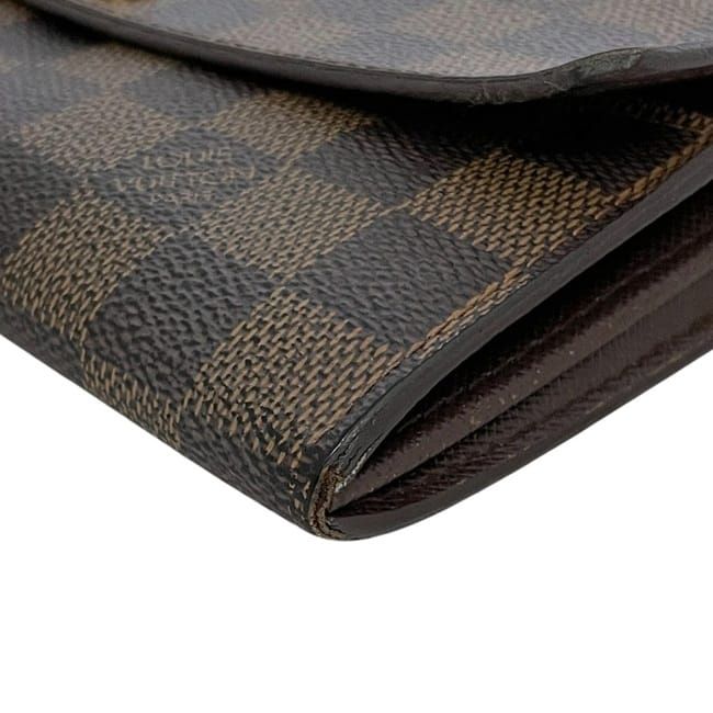 ルイ ヴィトン 二つ折り 長財布 ポルトフォイユ サラ ブラウン ダミエ