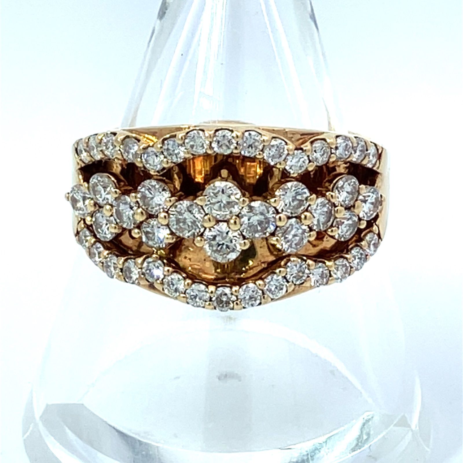 K 18 YG 天然ダイヤモンドリング 1 000 ct