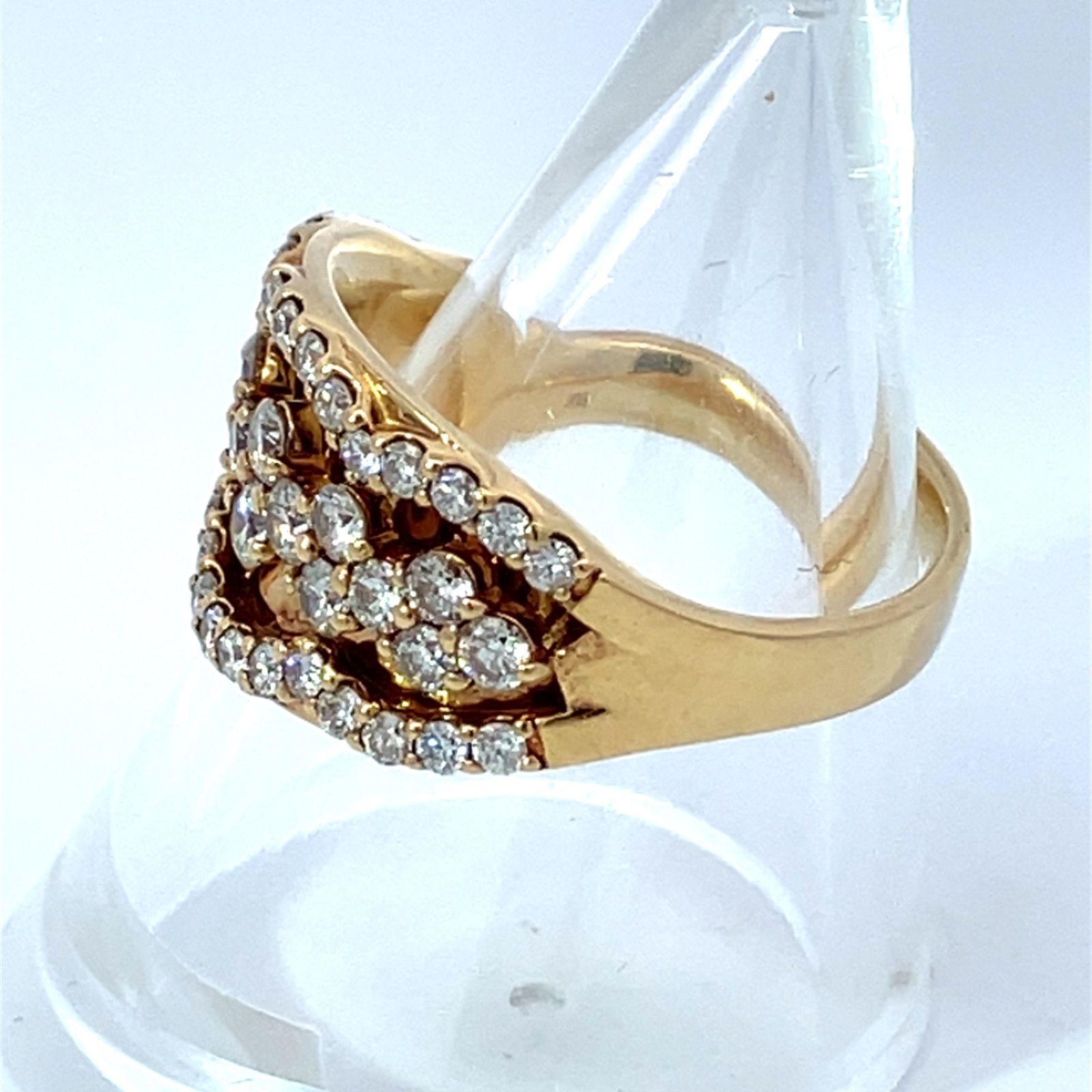 K 18 YG 天然ダイヤモンドリング 1 000 ct