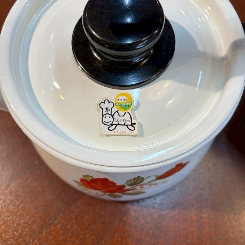 ☆未使用☆当時物 箱付き マルエス ホーロー ケトル＆ポットセット