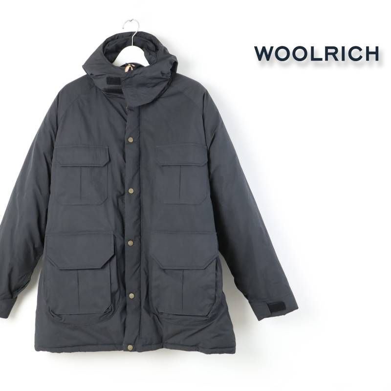 ウールリッチ NYLON PADDED MT PARKA ナイロン パデッド マウンテン パーカ 中綿ダウンジャケット プリマロフト 80年代 復刻 アウター 中綿マウンテン パーカー 牛革 M L