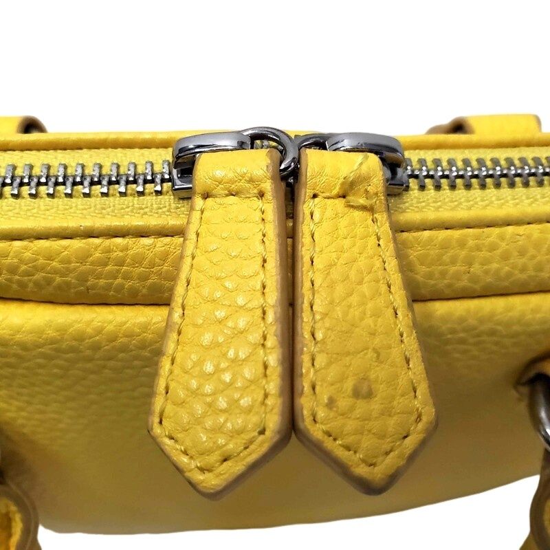 【美品】 カステルバジャック 2way ブリーフケース イエロー カード付き CASTEL BAJAC カステルバジャック ハロゲン イエロー PUレザー ミニ