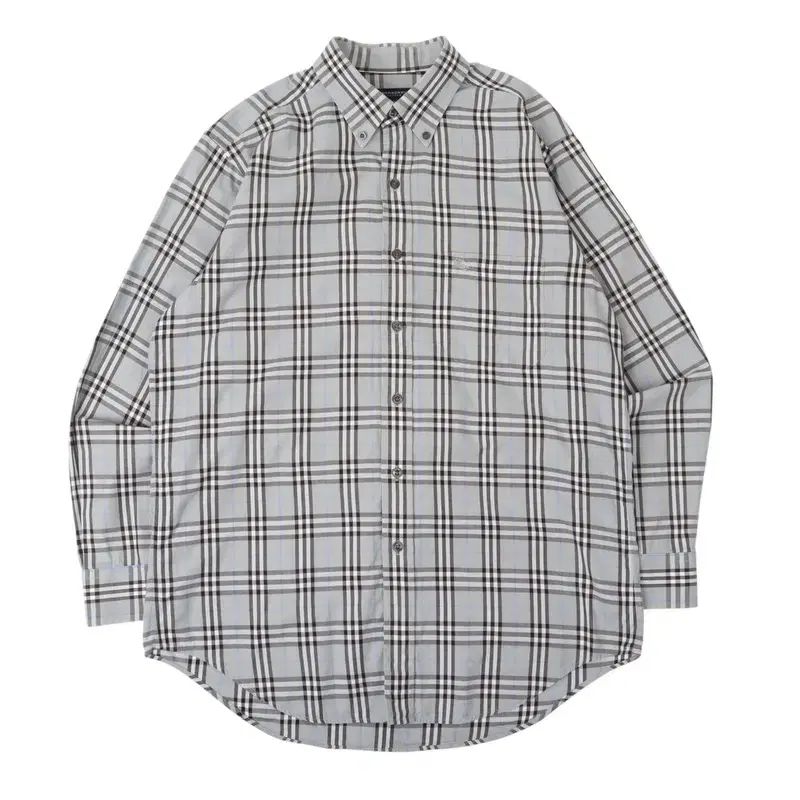 BURBERRY バーバリー グレー チェック ノヴァチェック ポケット ロゴ シャツ