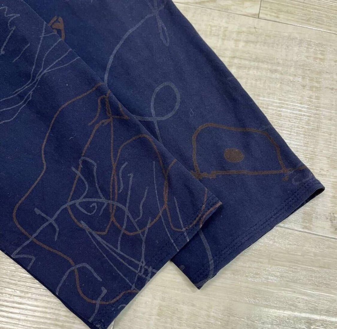 JURGEN LEHL ヨーガンレール 総柄 チュニック サイズ M ネイビー 系