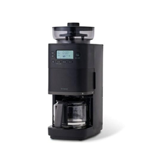SCC 261 コーン式全自動コーヒーメーカー カフェばこ PRO siroca ブラック SC C K 全自動 ミル付き