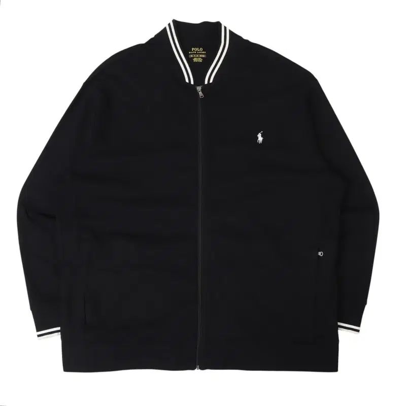 ポロラルフローレン ブラック コットン ジップアップ ジャケット