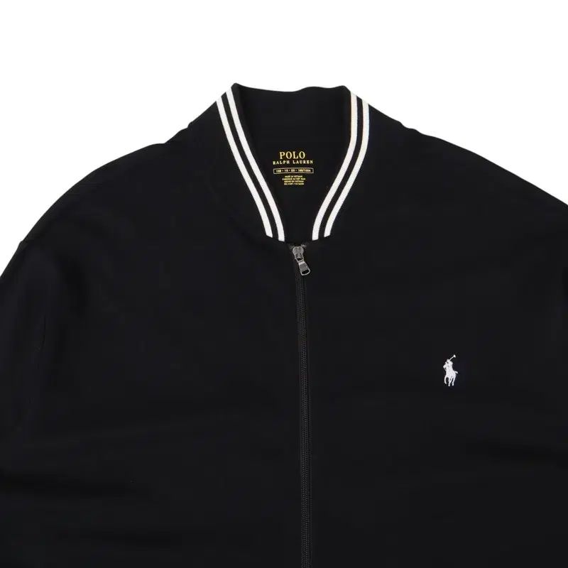 ポロラルフローレン ブラック コットン ジップアップ ジャケット