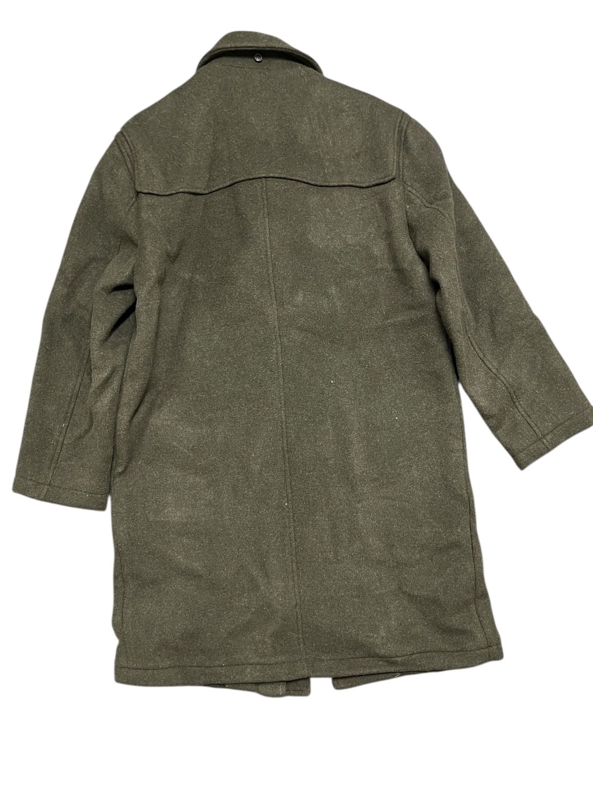 Brooks Brothers ウールダッフルコート メンズ カーキ 裏地チェック柄