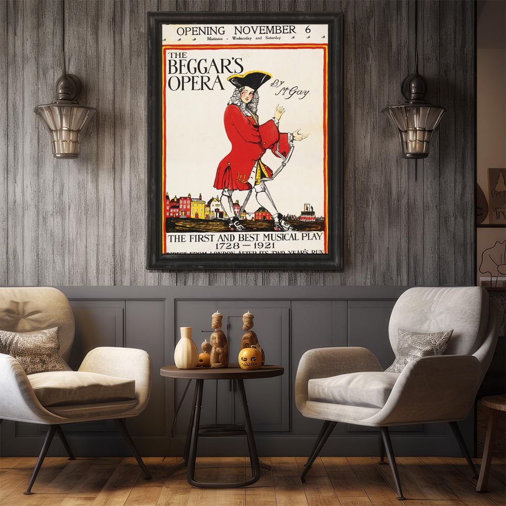 B4サイズ（約25x36cm）】【bn-poster-2233】フレーム付き 超レトロ