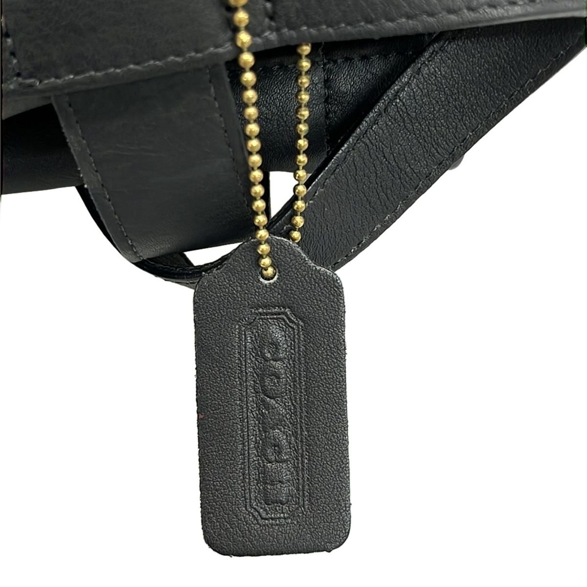 COACH(コーチ) ショルダーバッグ - 4156 ショップ 黒 レザー 希少 OLD