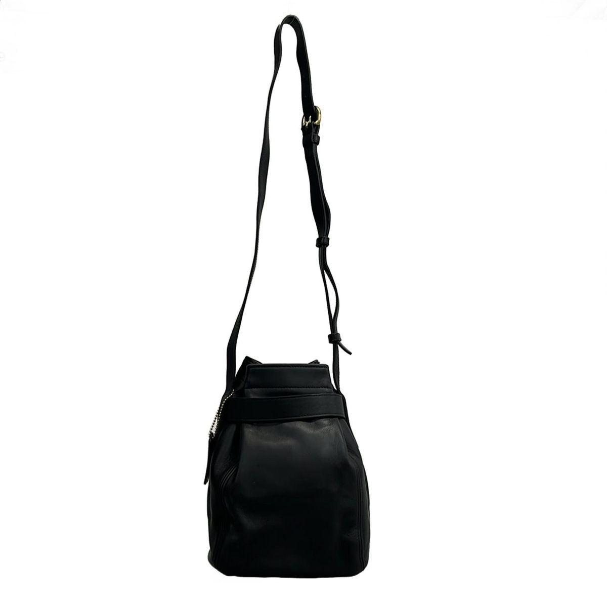 COACH(コーチ) ショルダーバッグ - 4156 ショップ 黒 レザー 希少 OLD