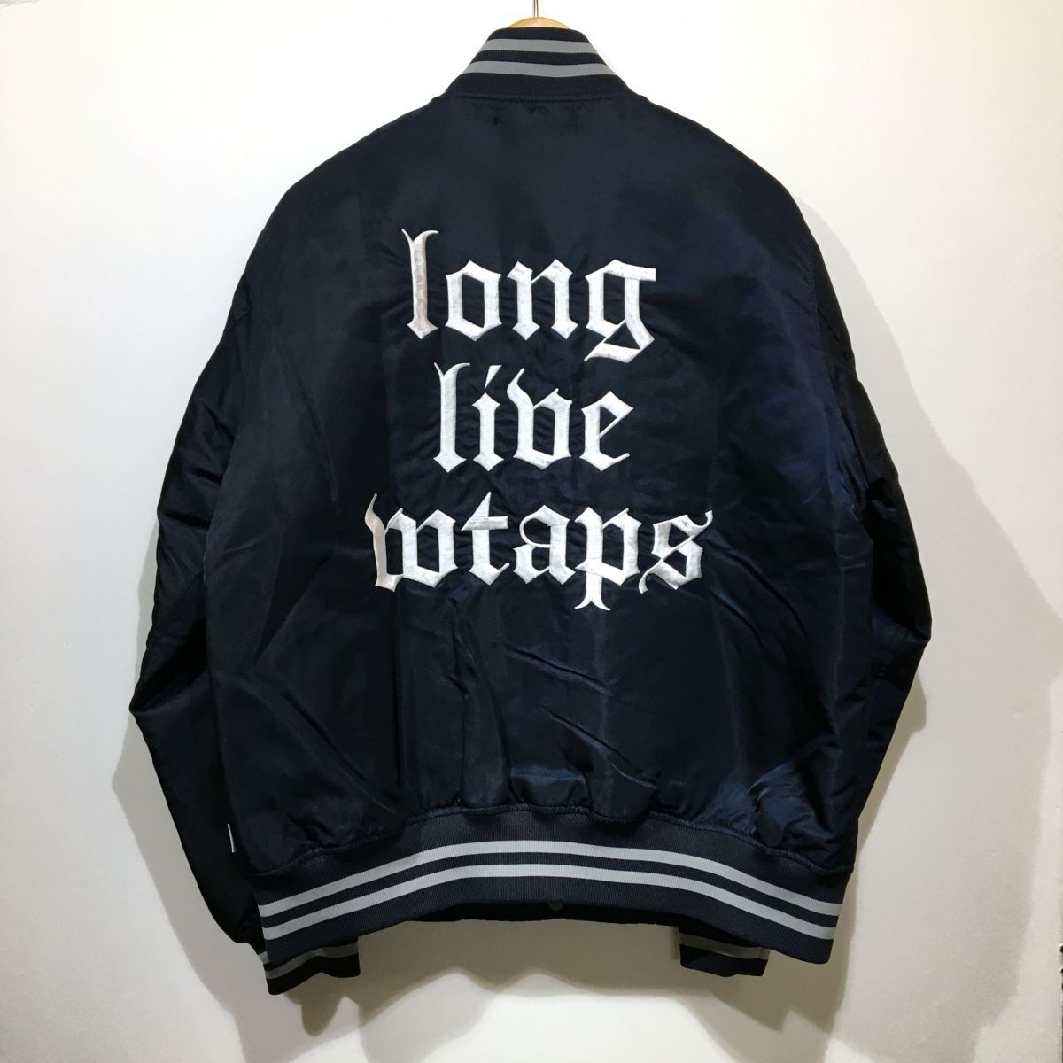 ダブルタップス WTAPS BENCH JACKET スタジャン SIZE X 01 ネイビー