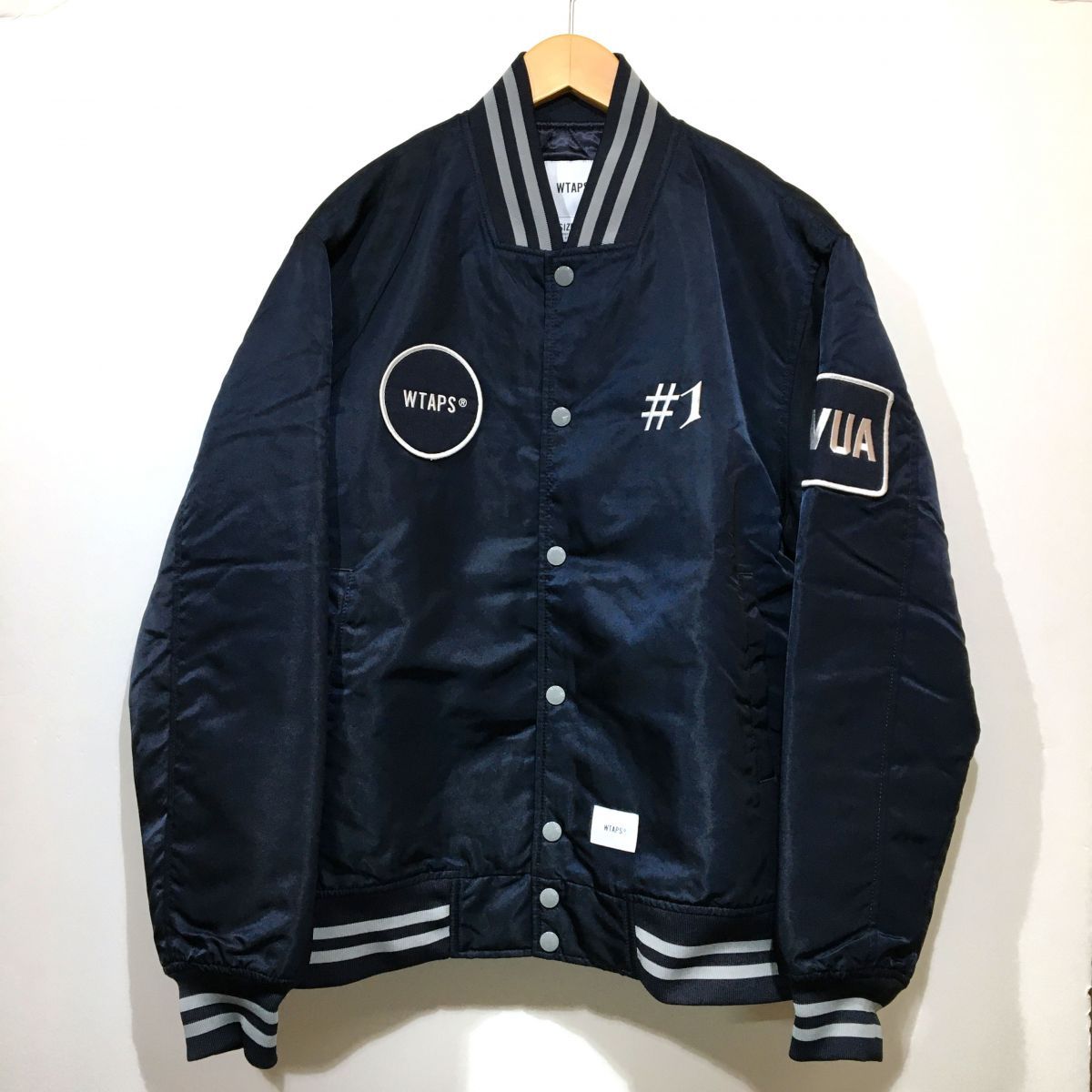 ダブルタップス WTAPS BENCH JACKET スタジャン SIZE X 01 ネイビー