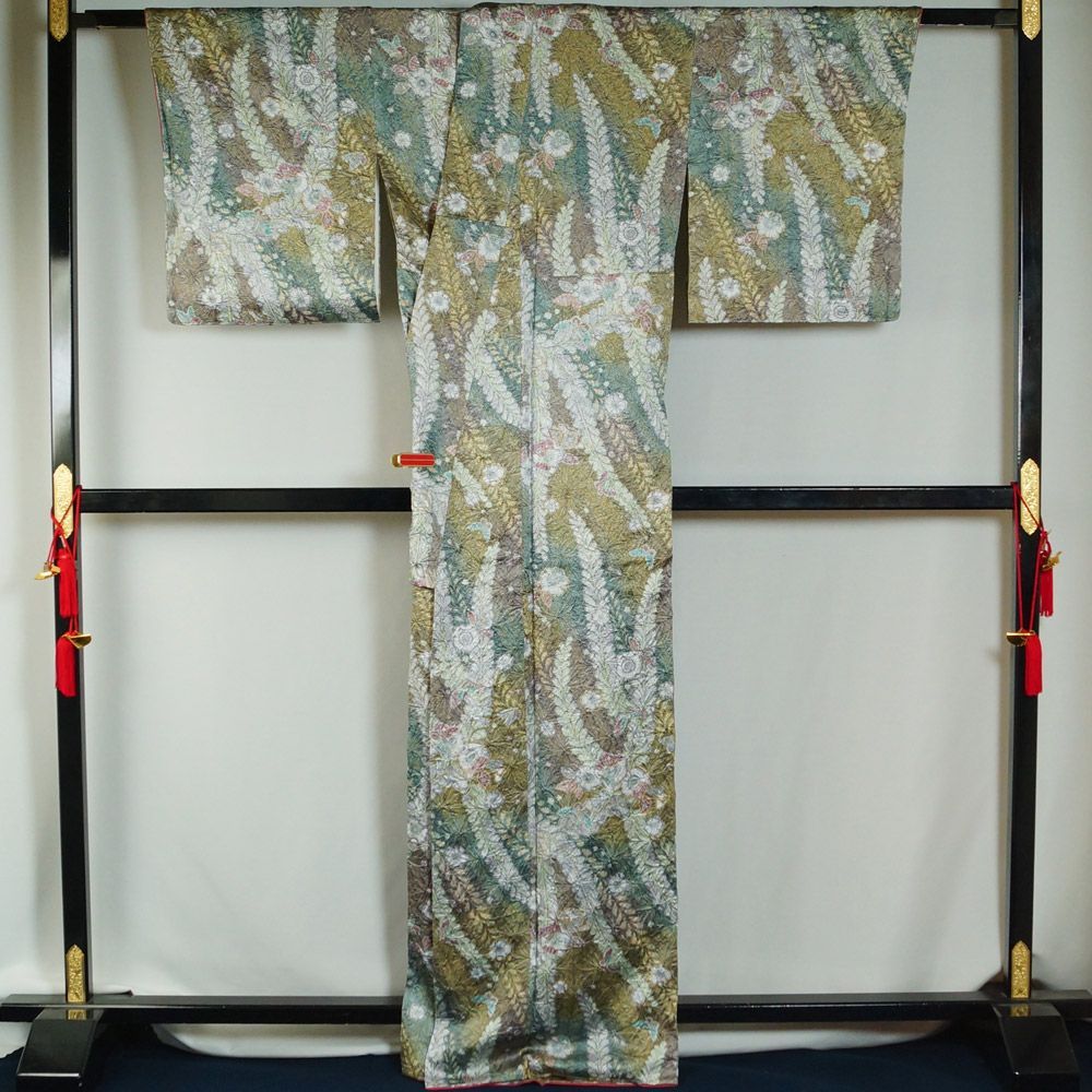 着物セット 絞り染め 小紋・新品 名古屋帯 2点 セット 伝統工芸士 眞彩