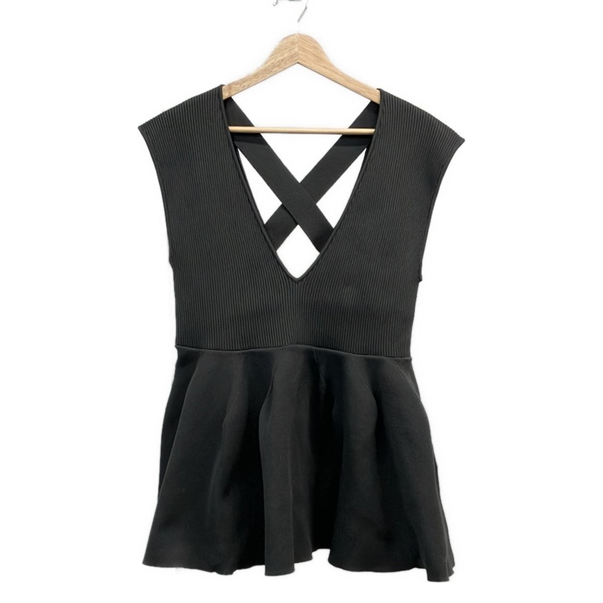 ADORE アドーア ノースリーブカットソー サイズ38 M レディース ダークグレー Vネック