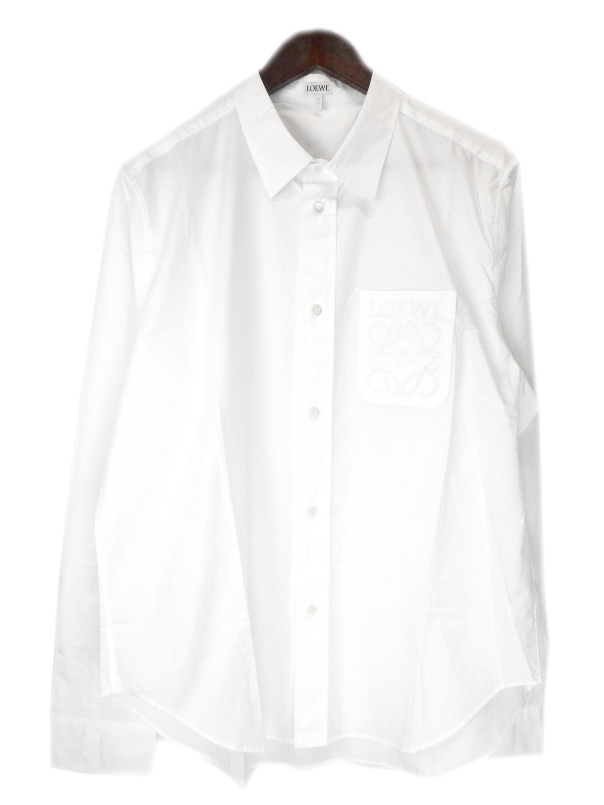 ロエベ LOEWE アナグラム ロゴ 刺繍 ロング スリーブ 長袖 シャツ h 6375