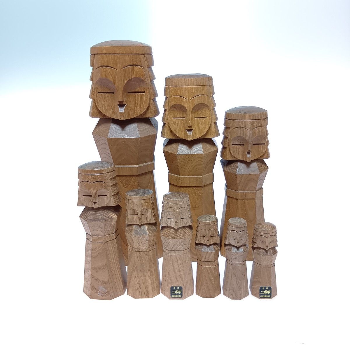 網走刑務所 ニポポ人形 木目込人形 9体セット 木彫り アイヌ