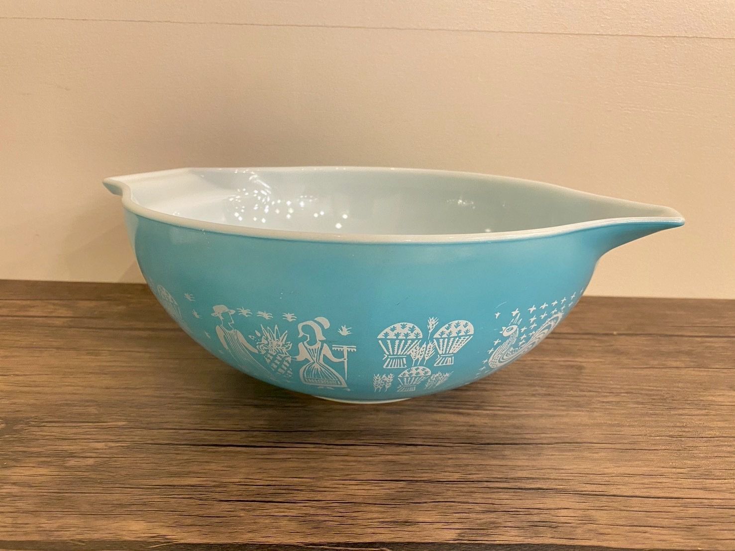 パイレックス☆ミキシングボウル☆4点セット☆無地☆アンティーク