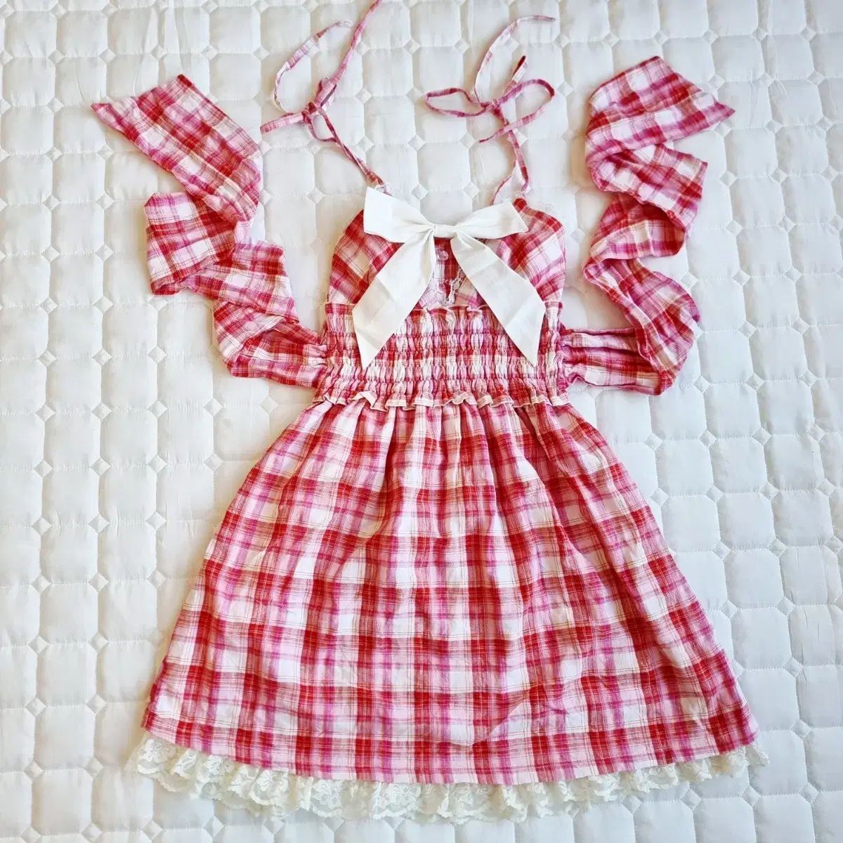 トラララ 트랄랄라 いちごジャム チェック レイ スリボン ONE PIECE