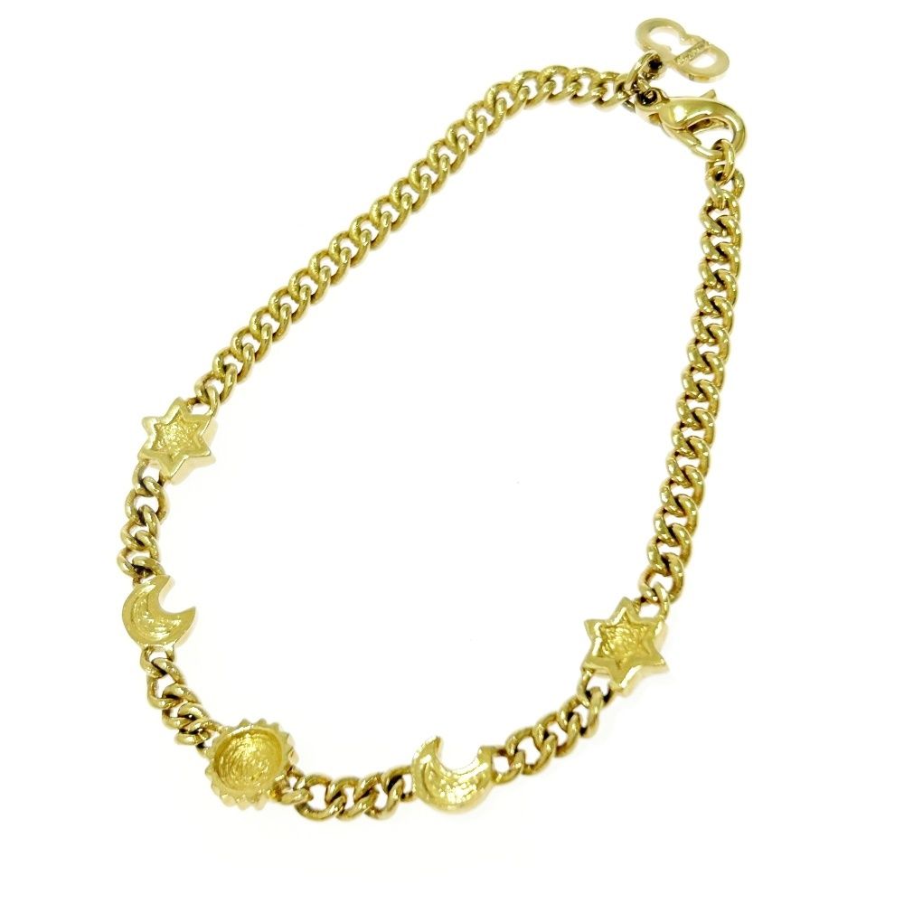 中古】Christian Dior クリスチャンディオール GP ラインストーン 月