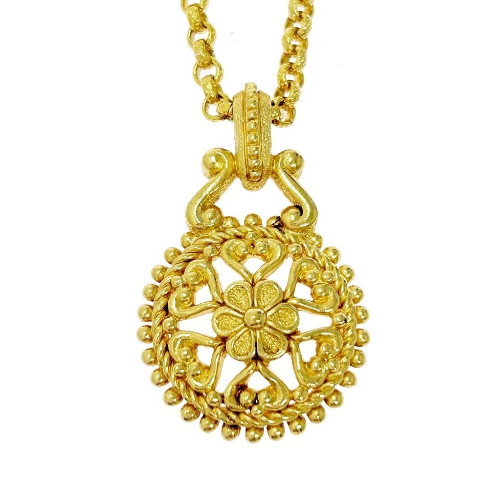 中古】Christian Dior クリスチャンディオール GP フラワーモチーフ 