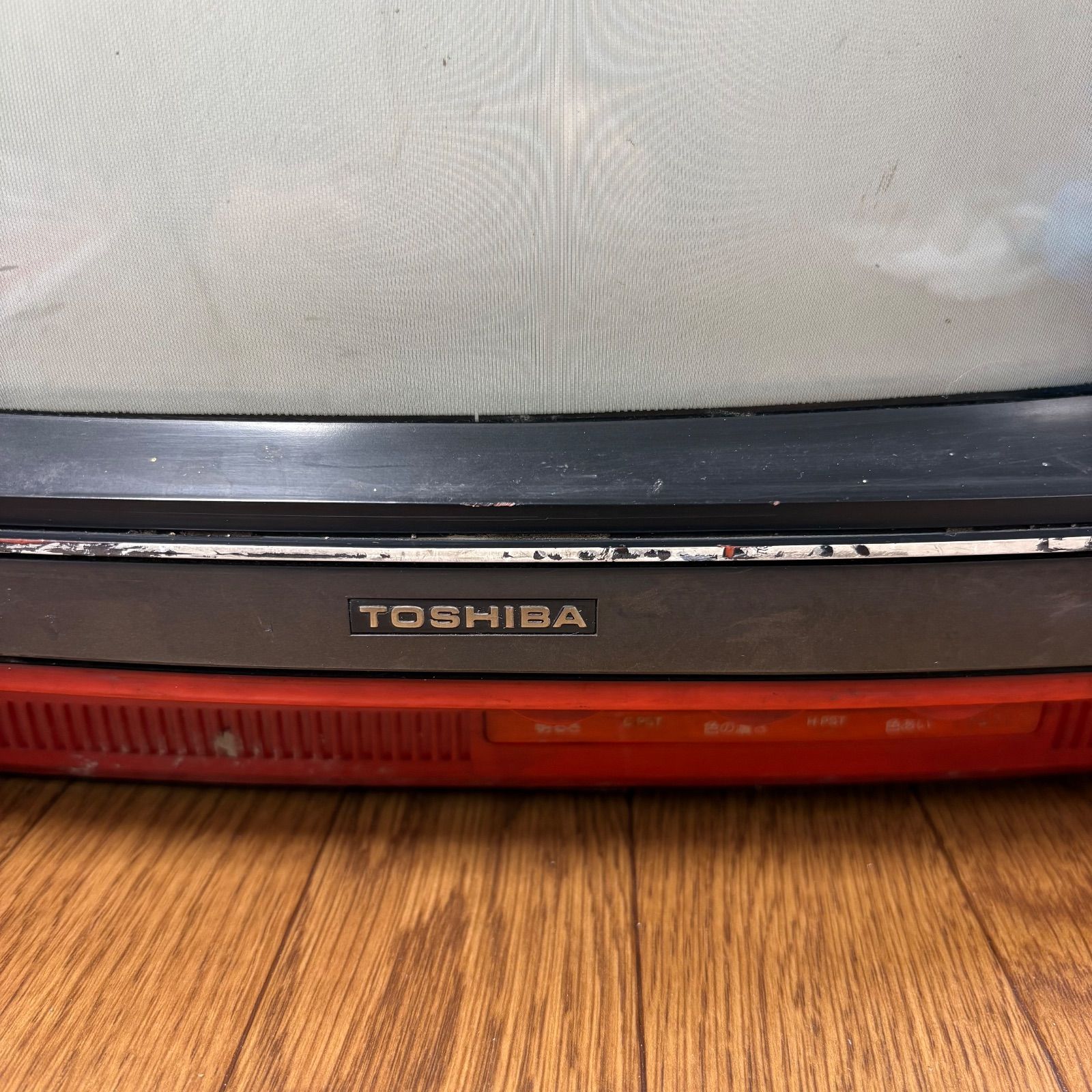 TOSHIBA 赤 14インチ レトロ テレビ - メルカリ