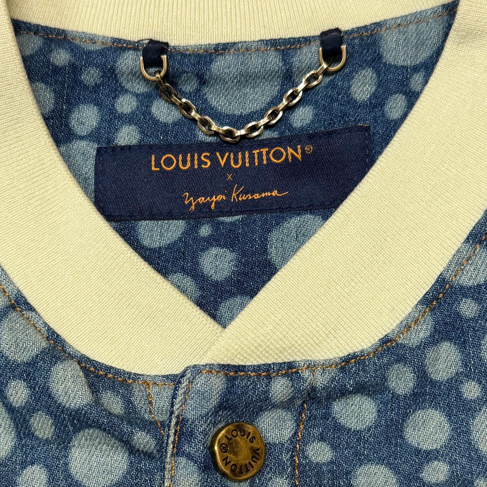 国内正規 LOUIS VUITTON 23AW Infinity Dots デニムベースボールシャツ