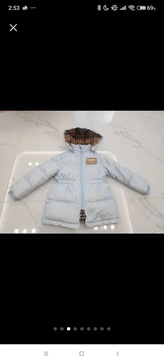 バーバリー フードダウンコート キッズ