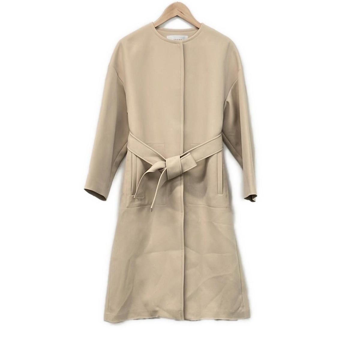 ADORE アドーア コート サイズ36 S レディース ライトブラウン 長袖 ベルト付き ノー 秋 冬