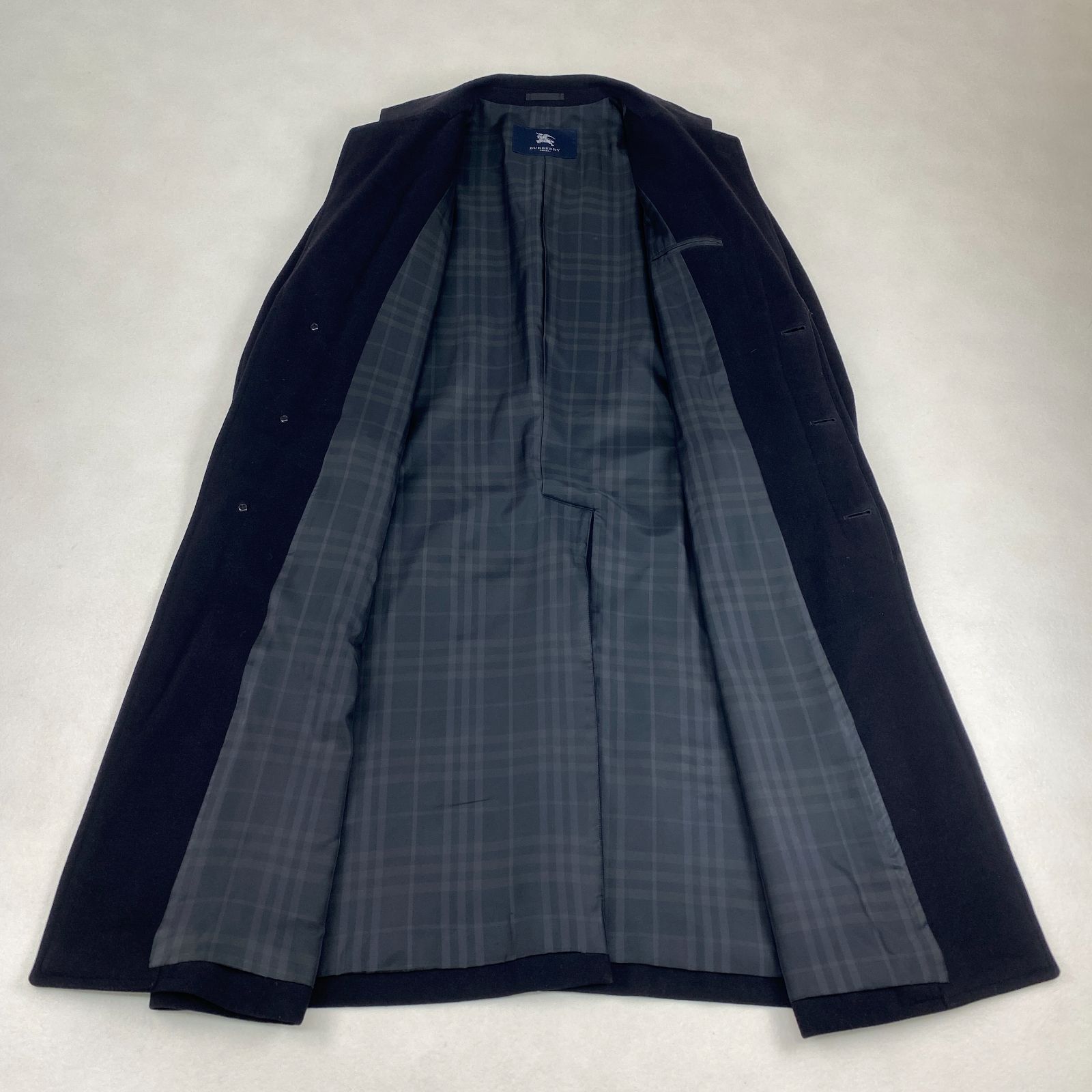 バーバリーロンドン チェスターコート カシミヤ アンゴラ ブラック 96