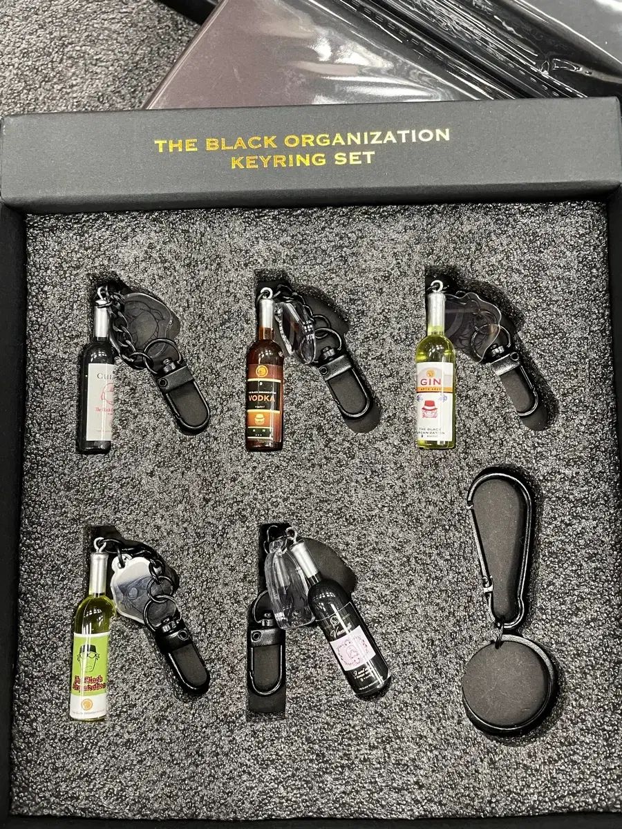 コナン 黒の組織 ミニチュア ボトル キーホルダーセット