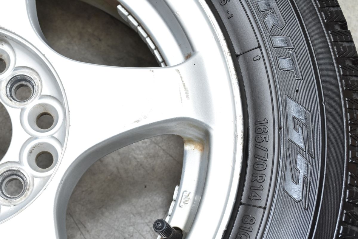  良好品 5スポーク 14 in 5 J 45 PCD 100 114 3 トーヨー ガリット G 165 70 R アクア ヴィッツ パッソ マーチ デミオ スイフト 14インチ タイヤ ホイールセット